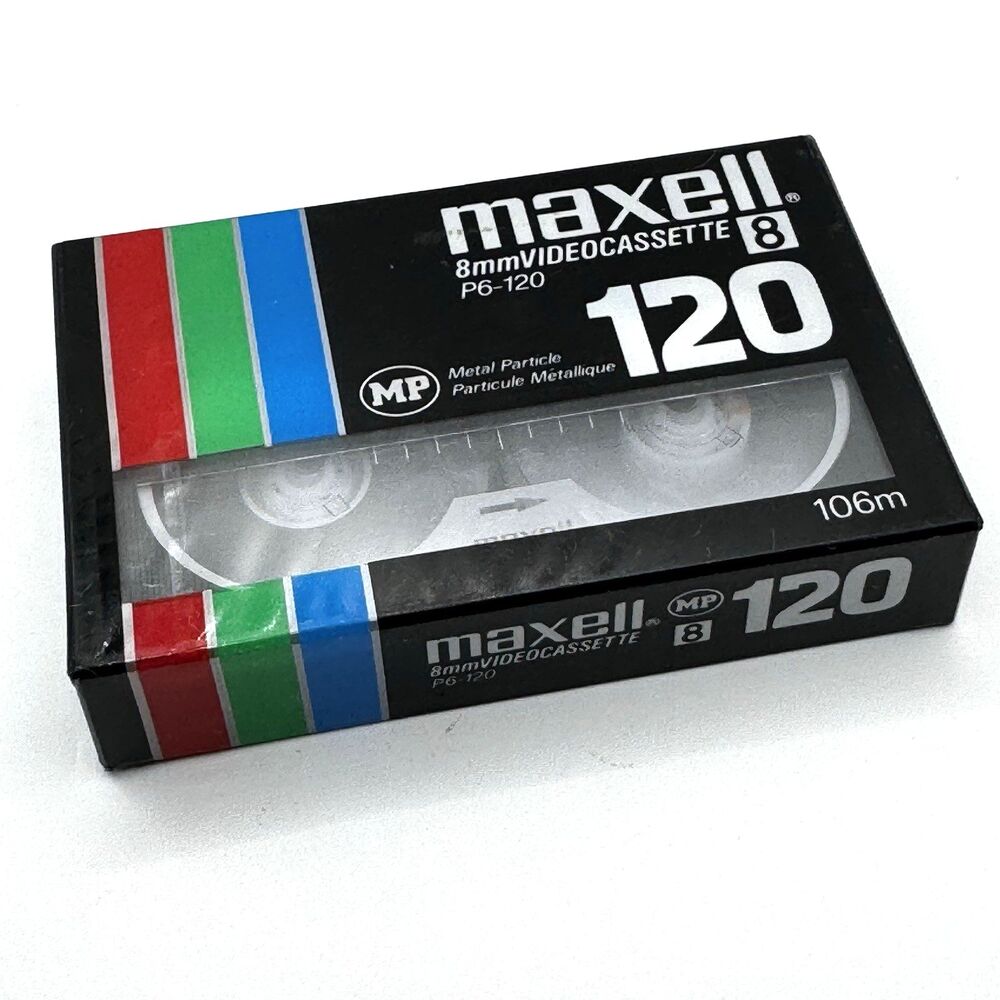 Vintage New Sealed Maxell MP P6-120 8mm Video Cassette 120 min - Made in Japan